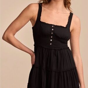 Lucky Brand Black Tiered Mini Dress